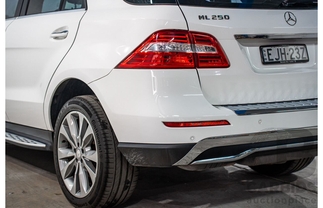 6/2015 Mercedes-Benz ML 250 CDI Bluetec (4x4) 166 MY14 4d Wagon Polar White Turbo Diesel 2.1L