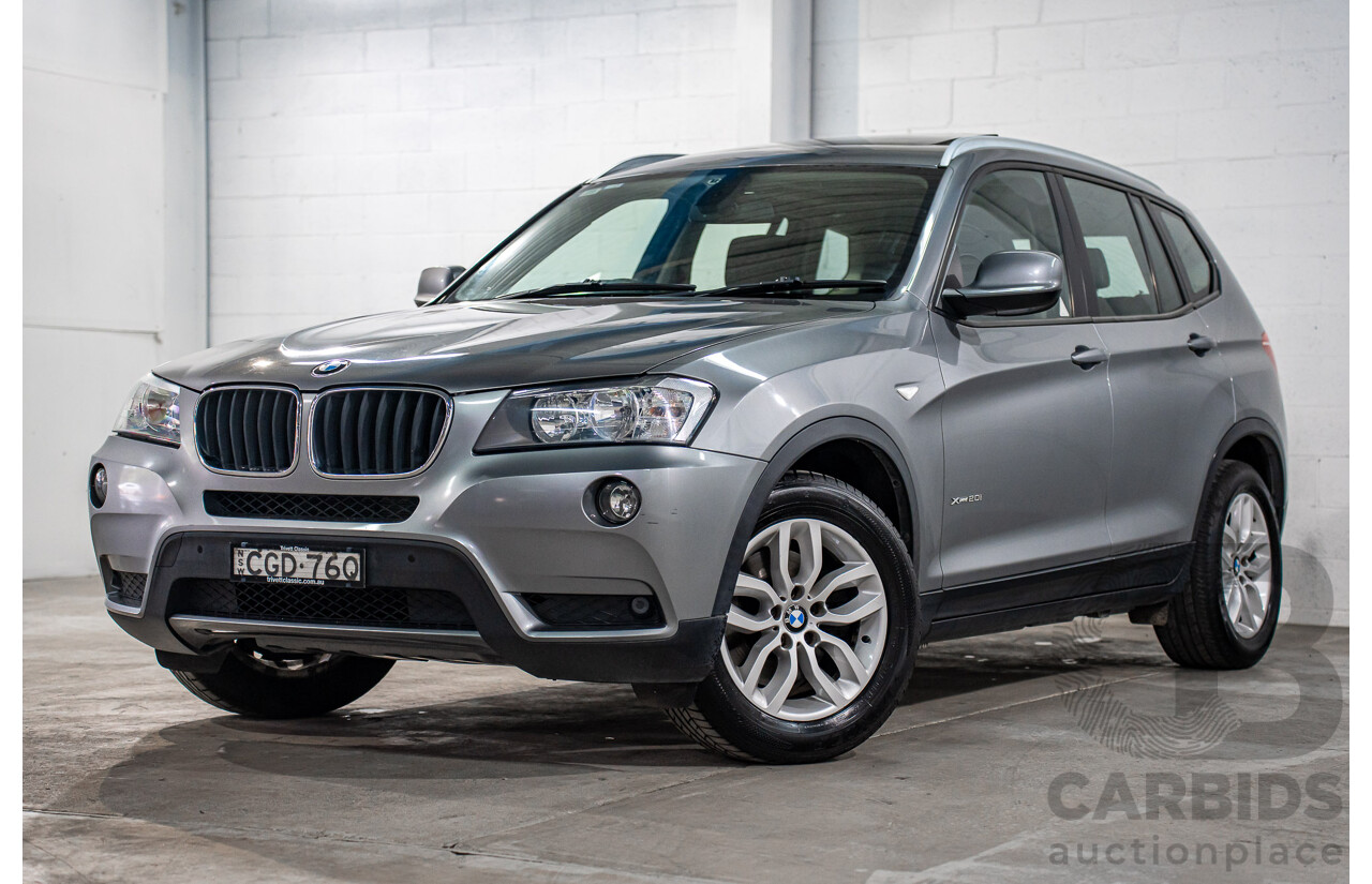 3/2012 BMW X3 xDrive20i F25 4d Wagon Space Grey Metallic Turbo 2.0L