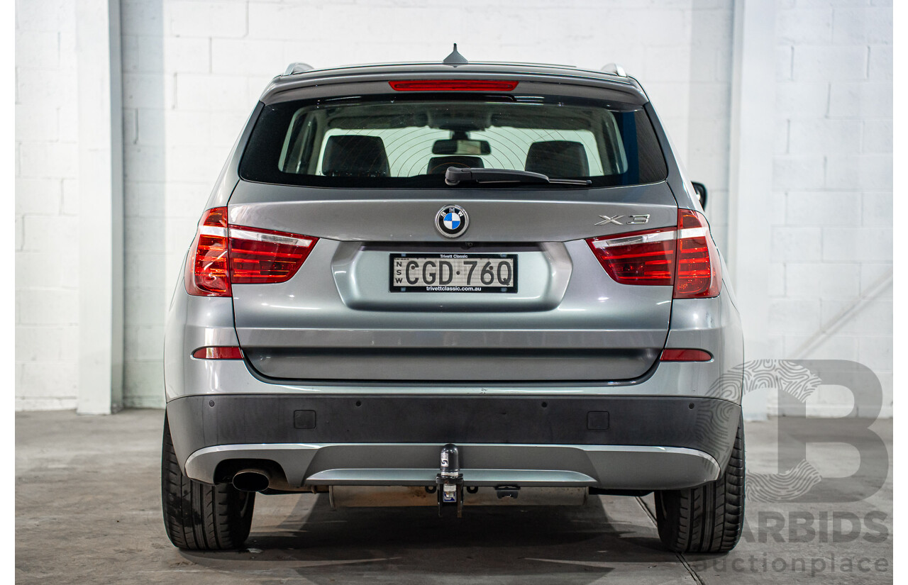 3/2012 BMW X3 xDrive20i F25 4d Wagon Space Grey Metallic Turbo 2.0L