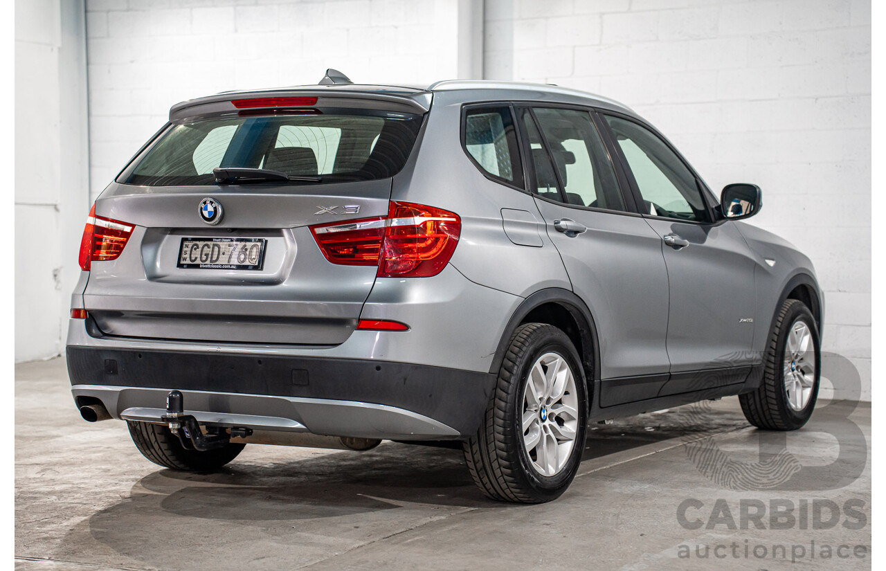 3/2012 BMW X3 xDrive20i F25 4d Wagon Space Grey Metallic Turbo 2.0L