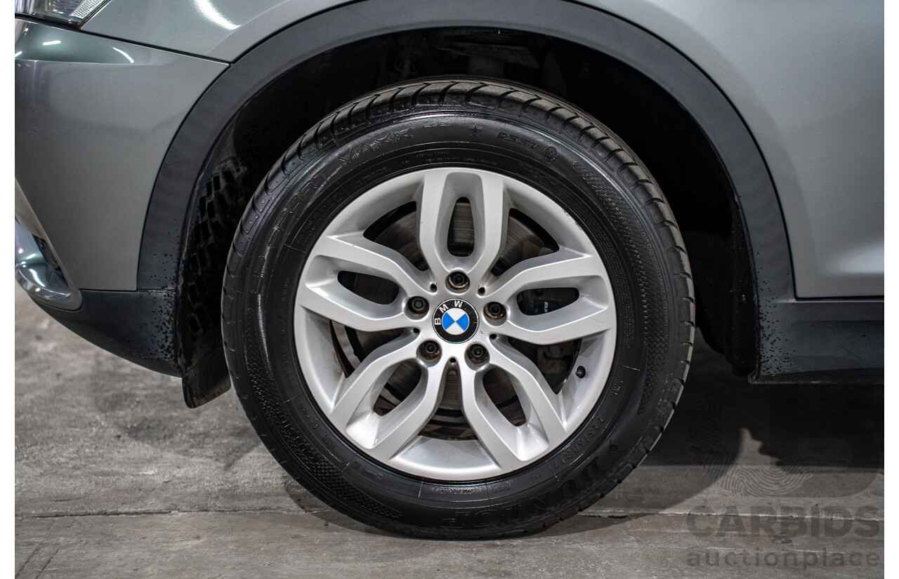 3/2012 BMW X3 xDrive20i F25 4d Wagon Space Grey Metallic Turbo 2.0L