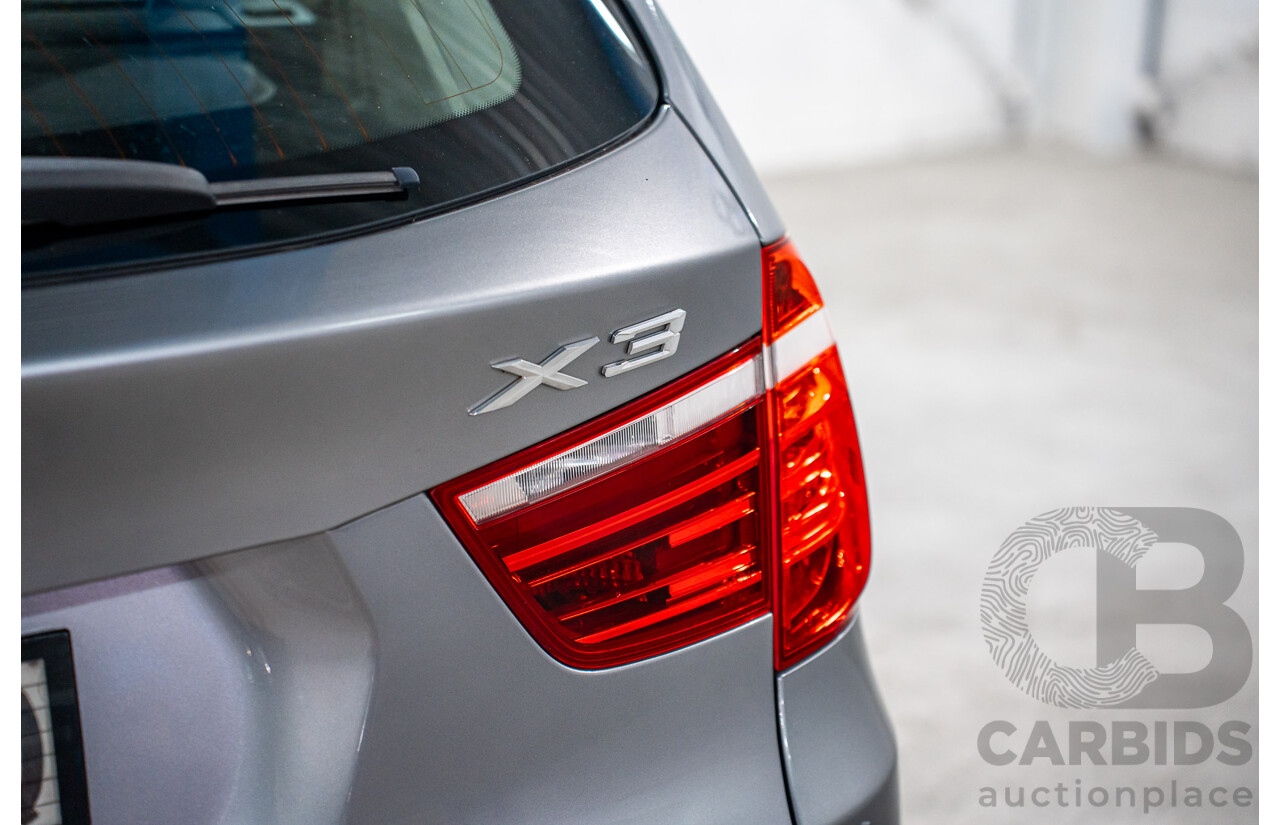3/2012 BMW X3 xDrive20i F25 4d Wagon Space Grey Metallic Turbo 2.0L