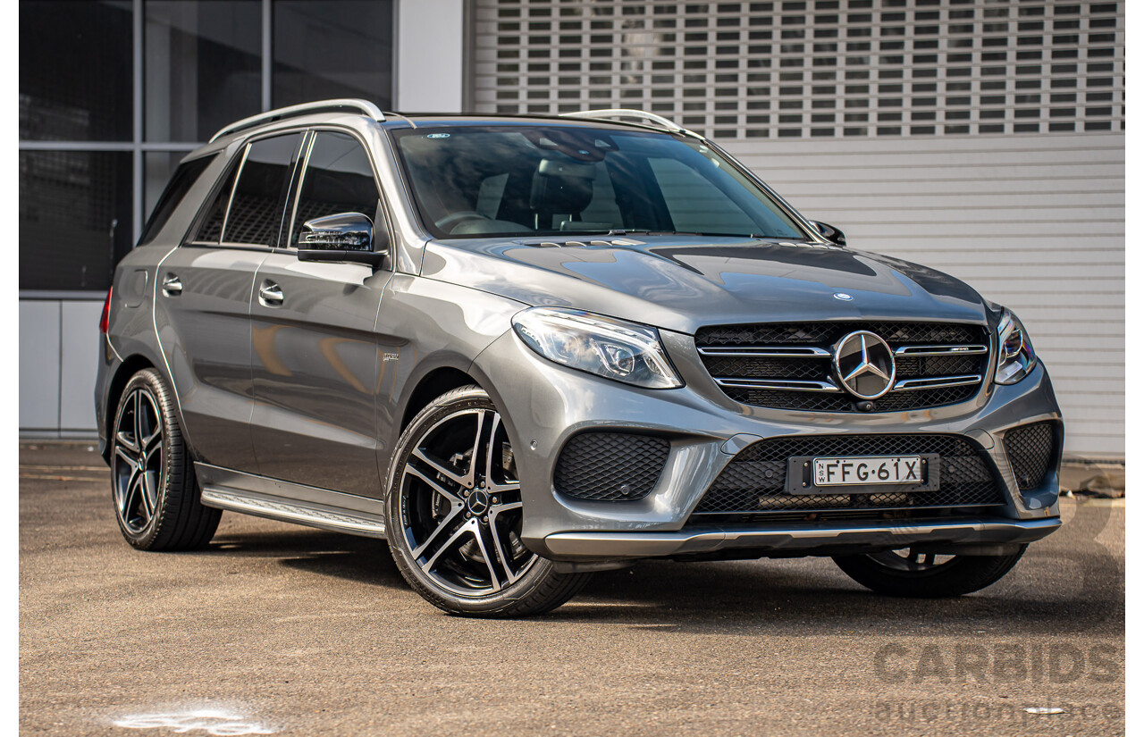12/2016 Mercedes Benz GLE 43 AMG 4MATIC (AWD) 166 MY17 4d Wagon Selenite Grey Metallic Twin Turbo V6 3.0L