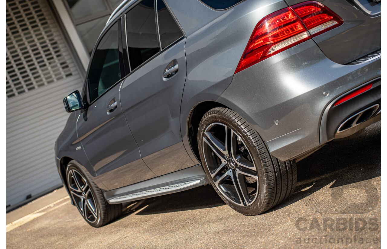 12/2016 Mercedes Benz GLE 43 AMG 4MATIC (AWD) 166 MY17 4d Wagon Selenite Grey Metallic Twin Turbo V6 3.0L