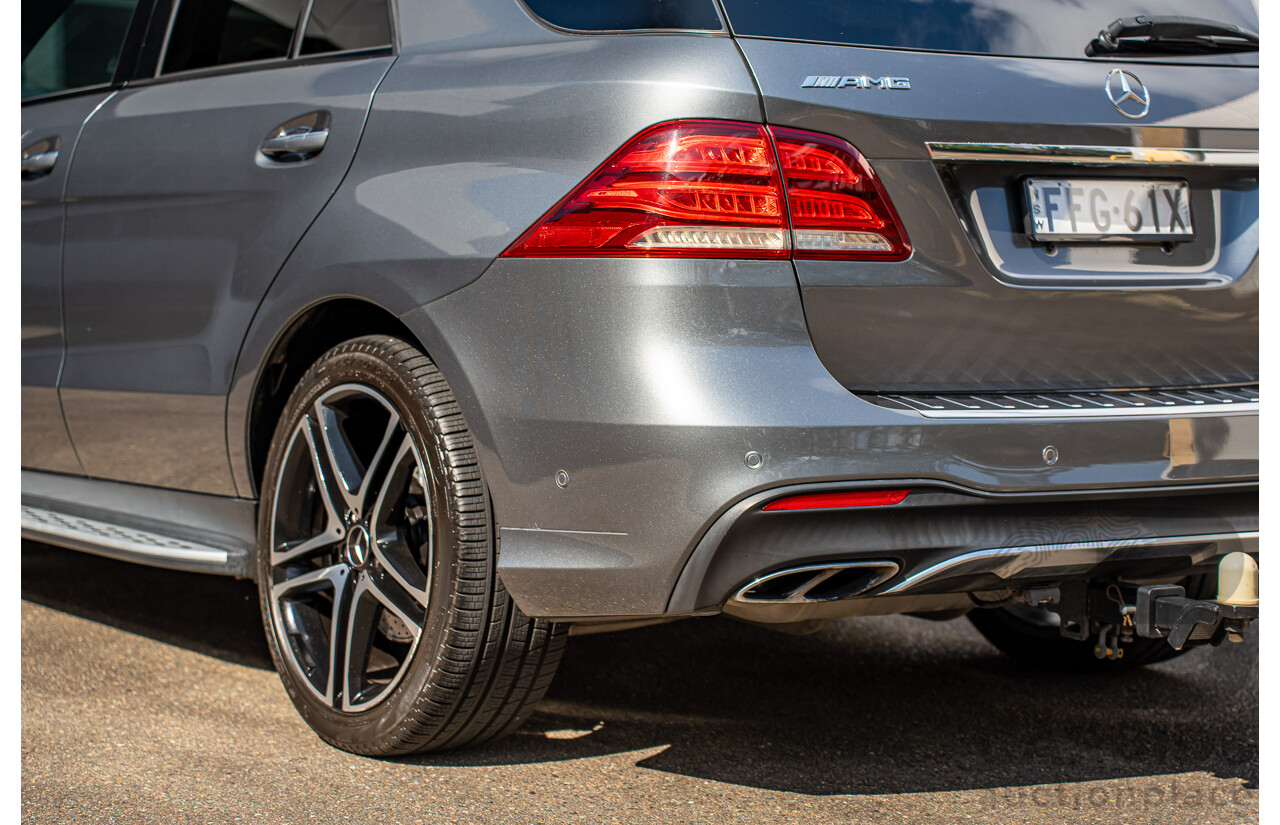 12/2016 Mercedes Benz GLE 43 AMG 4MATIC (AWD) 166 MY17 4d Wagon Selenite Grey Metallic Twin Turbo V6 3.0L