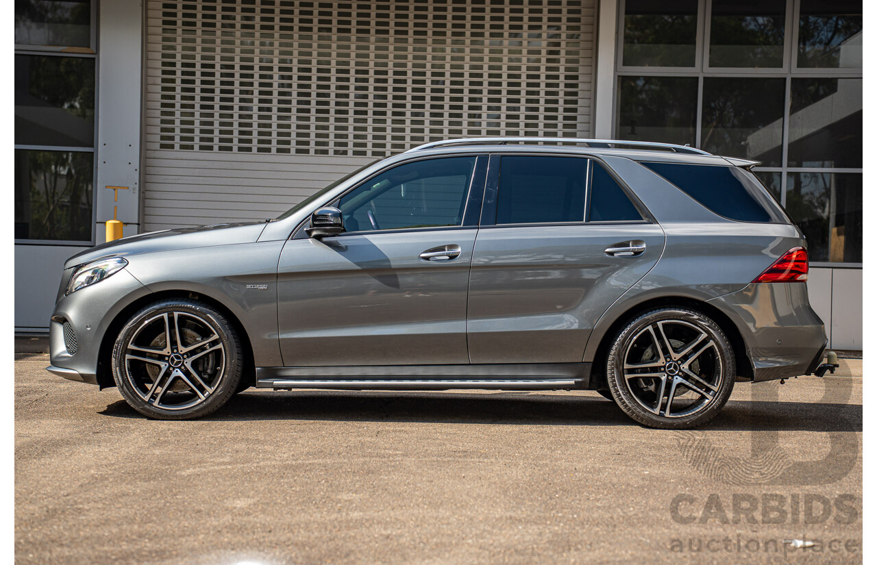 12/2016 Mercedes Benz GLE 43 AMG 4MATIC (AWD) 166 MY17 4d Wagon Selenite Grey Metallic Twin Turbo V6 3.0L