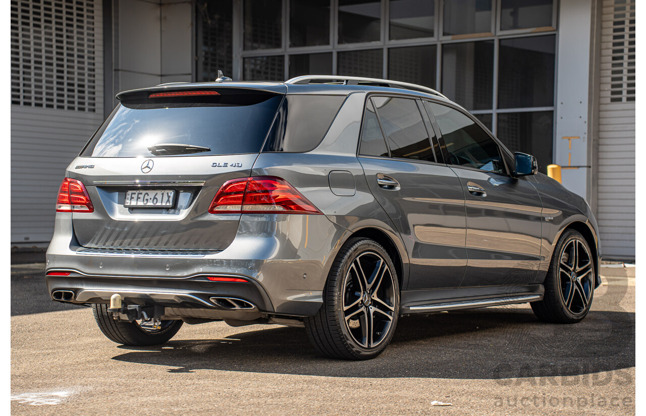12/2016 Mercedes Benz GLE 43 AMG 4MATIC (AWD) 166 MY17 4d Wagon Selenite Grey Metallic Twin Turbo V6 3.0L