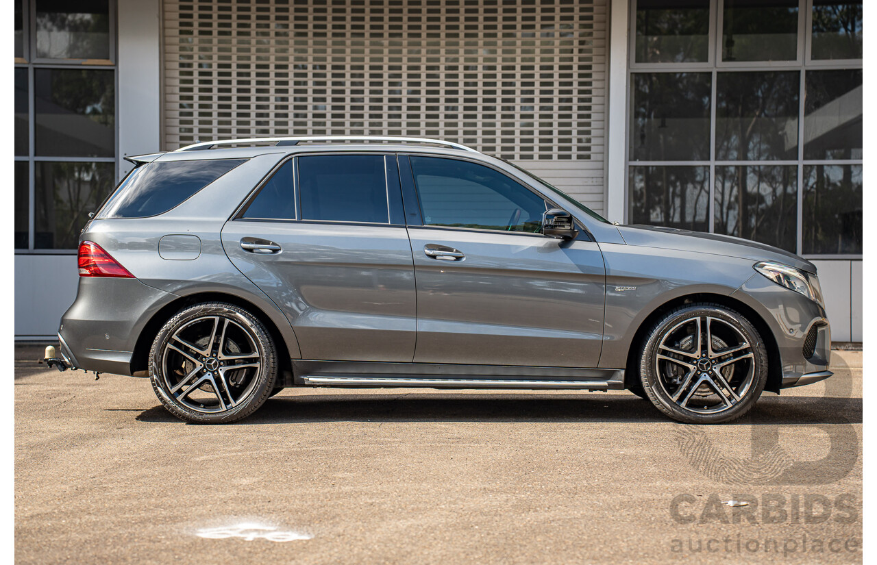 12/2016 Mercedes Benz GLE 43 AMG 4MATIC (AWD) 166 MY17 4d Wagon Selenite Grey Metallic Twin Turbo V6 3.0L