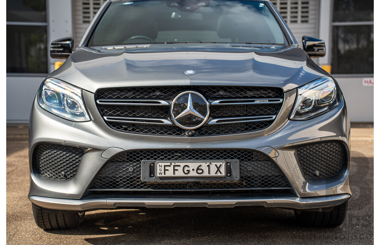 12/2016 Mercedes Benz GLE 43 AMG 4MATIC (AWD) 166 MY17 4d Wagon Selenite Grey Metallic Twin Turbo V6 3.0L