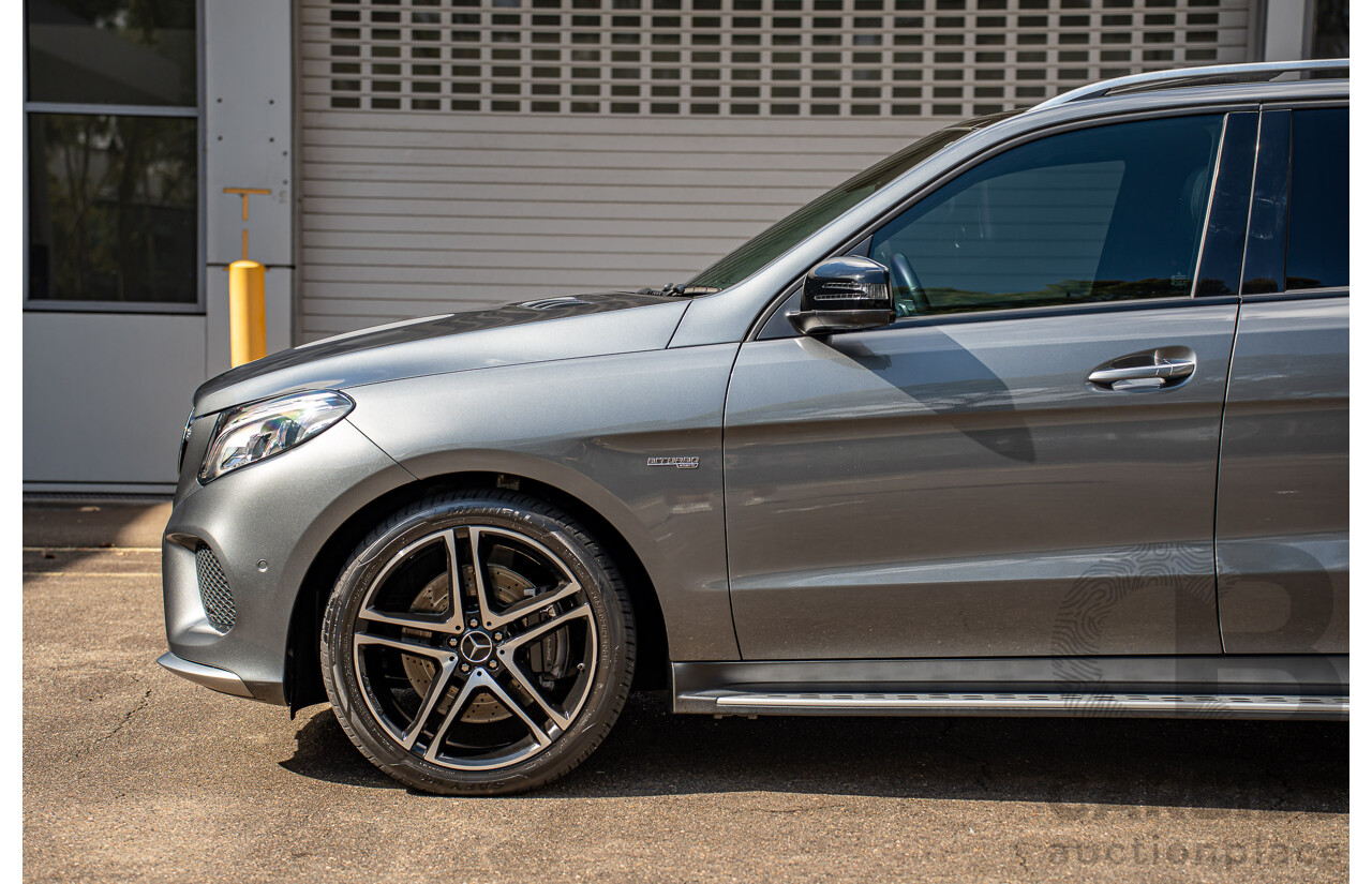 12/2016 Mercedes Benz GLE 43 AMG 4MATIC (AWD) 166 MY17 4d Wagon Selenite Grey Metallic Twin Turbo V6 3.0L
