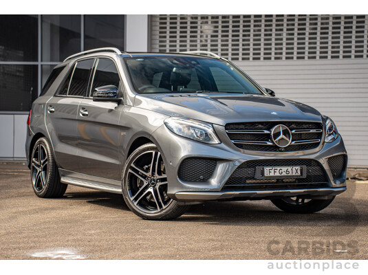 12/2016 Mercedes Benz GLE 43 AMG 4MATIC (AWD) 166 MY17 4d Wagon Selenite Grey Metallic Twin Turbo V6 3.0L