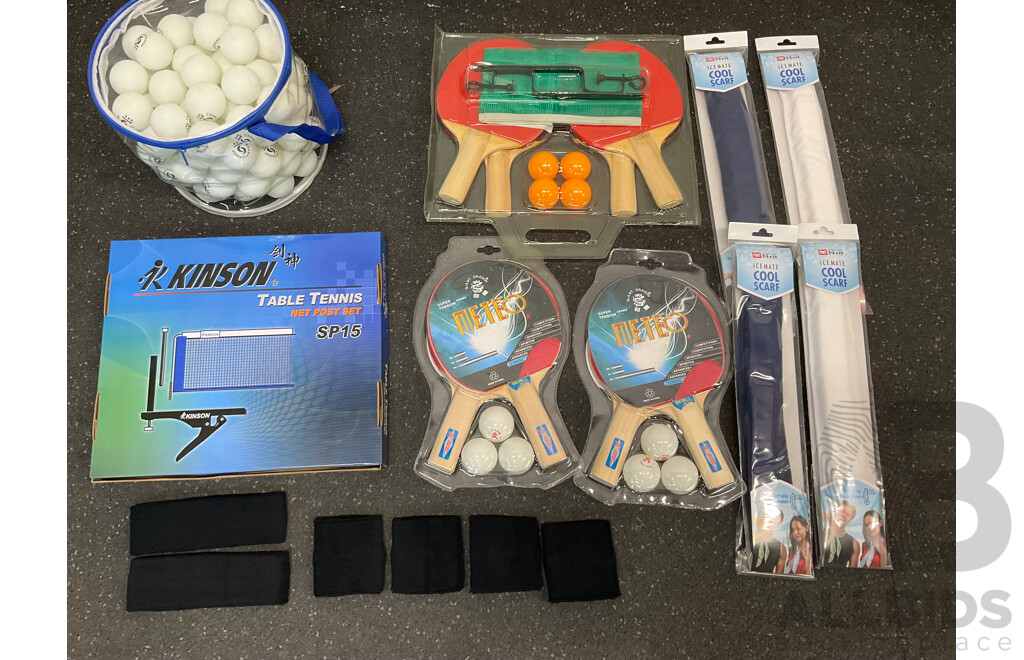 Assorted Accessories for Table Tennis - Lot of 7