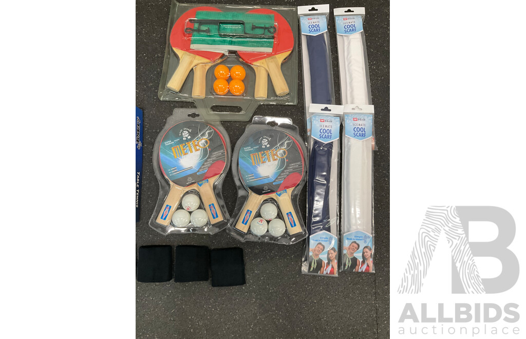 Assorted Accessories for Table Tennis - Lot of 7