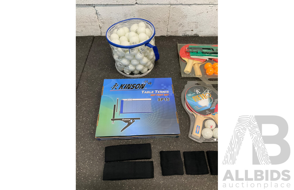 Assorted Accessories for Table Tennis - Lot of 7