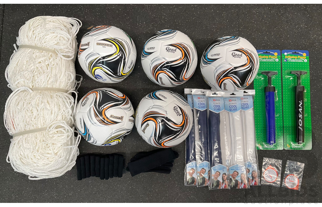 Assorted Soccer Football Training Equipment - Lot of 31