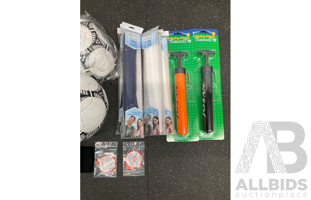 Assorted Volleyball and Soccer Training Equipment  - Lot of 35