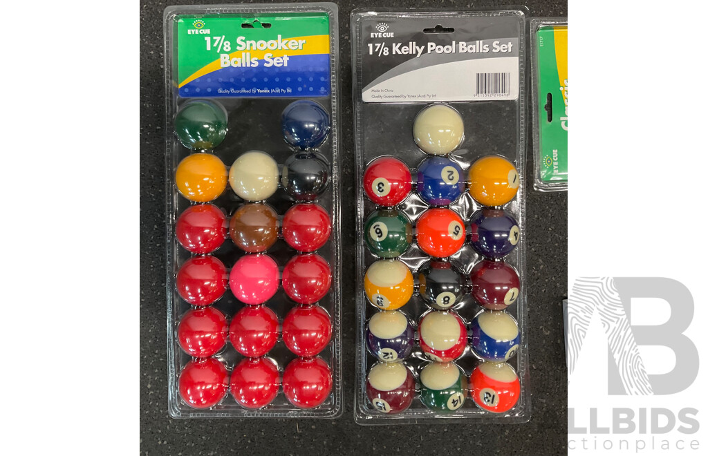 Assorted Billiard Equipment, Including Top Spin Nick Varner Cue (6x) and More - Lot of 13