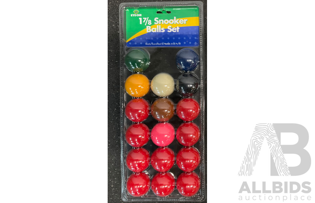 Assorted Billiard Equipment, Including EYECUE Standard Cue (x6) and More - Lot of 13