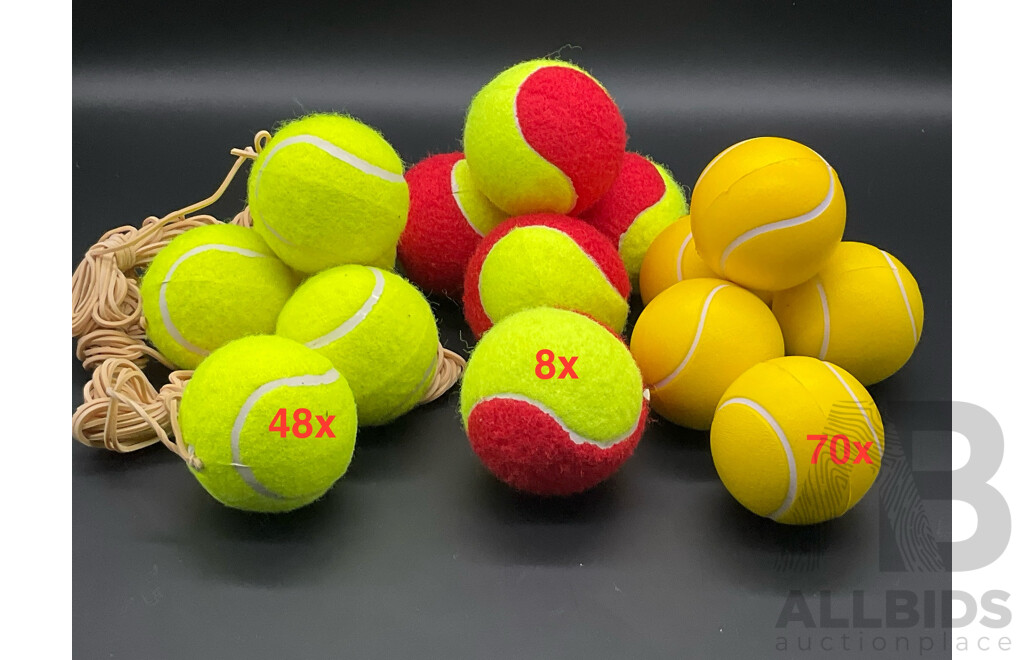 Collection of Various Tennis Balls - Lot of 126