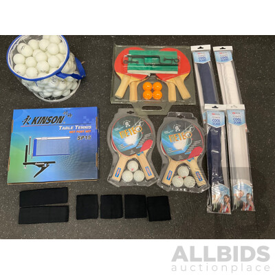Assorted Accessories for Table Tennis - Lot of 7