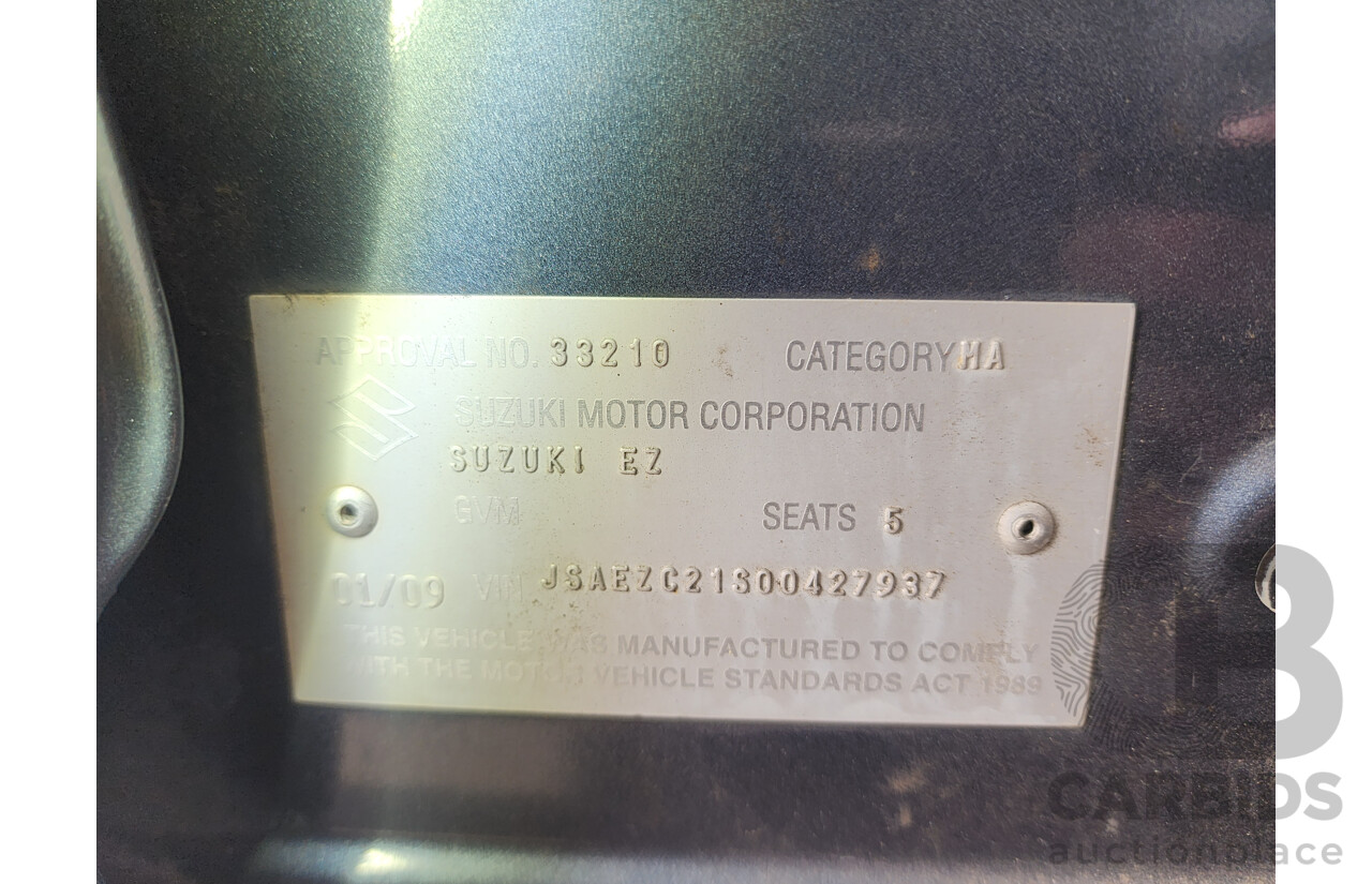 1/2009 Suzuki Swift  EZ 07 UPDATE 5d Hatchback Grey 1.5L