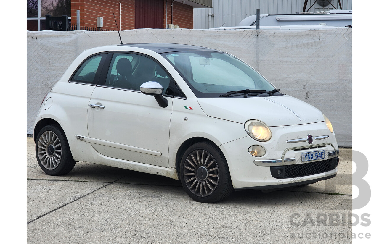 1/2009 Fiat 500 POP  3d Hatchback White 1.2L