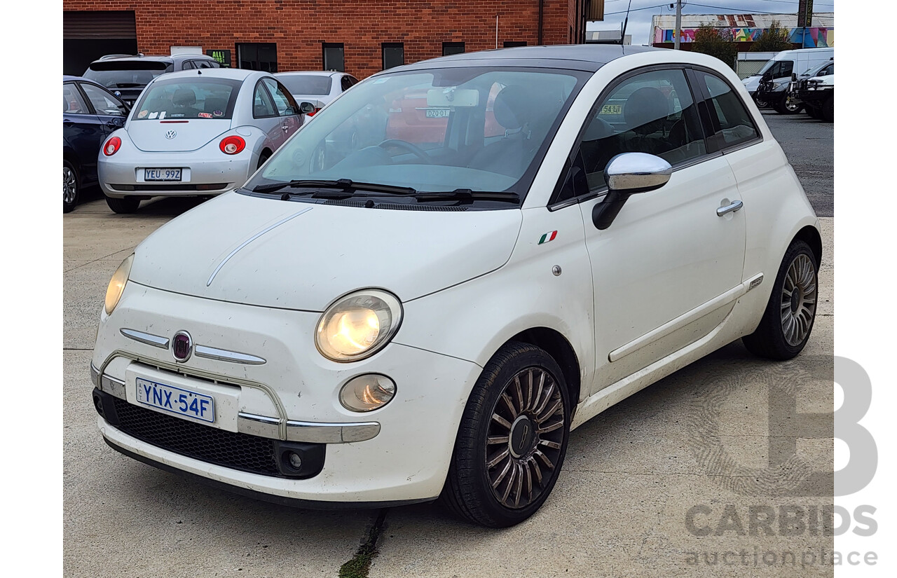 1/2009 Fiat 500 POP  3d Hatchback White 1.2L