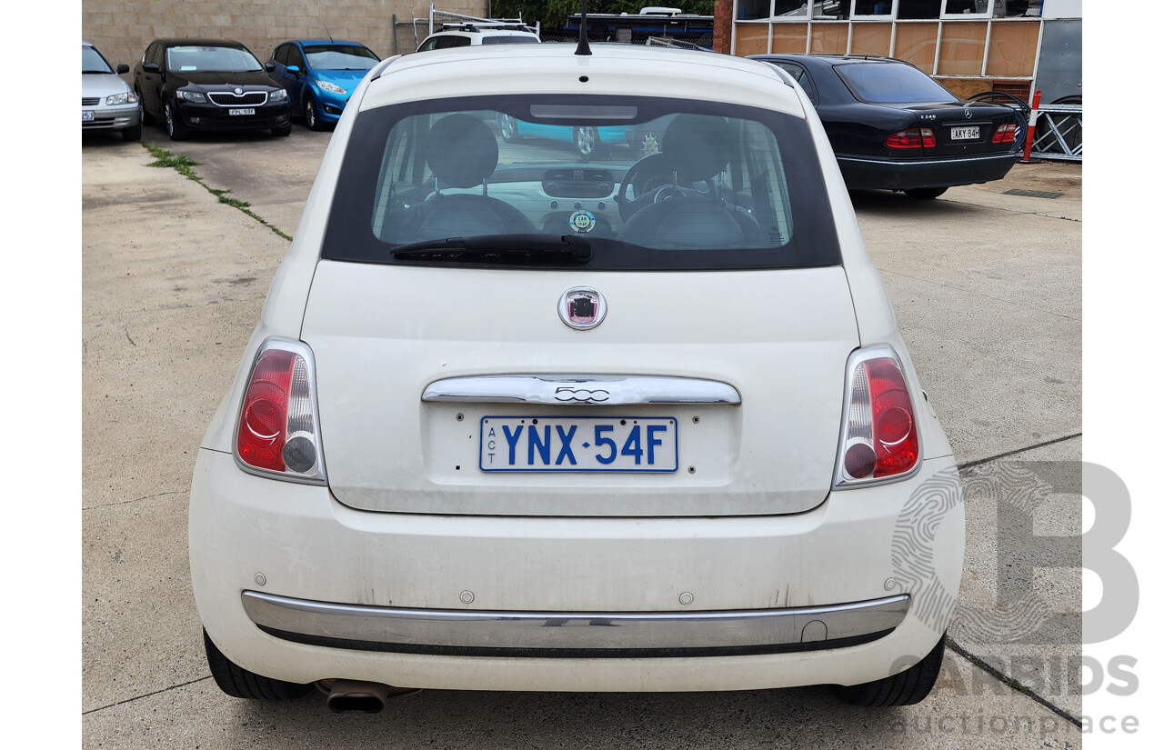 1/2009 Fiat 500 POP  3d Hatchback White 1.2L