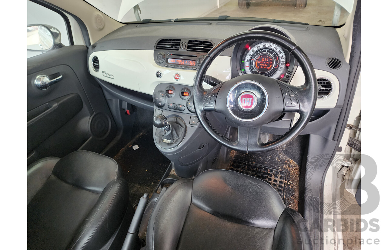 1/2009 Fiat 500 POP  3d Hatchback White 1.2L