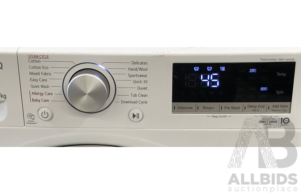 LG ThinQ Direct Drive 9.0 Kg Front Loader Washing Machine
