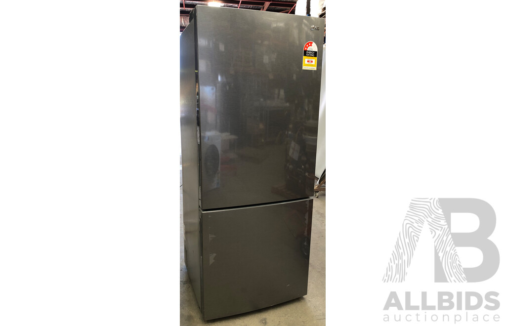 LG 420 Litre Bottom Mount Dark Graphite Fridge/Freezer