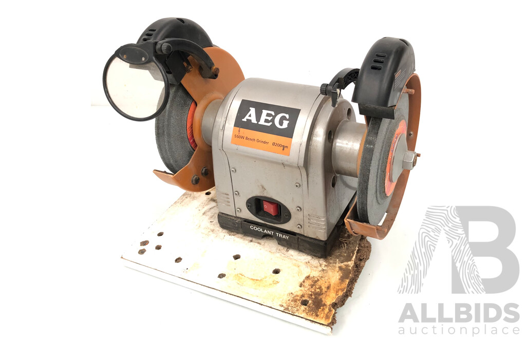 AEG 200mm Electric Bench Grinder