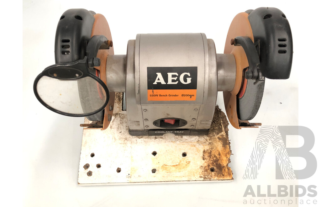 AEG 200mm Electric Bench Grinder