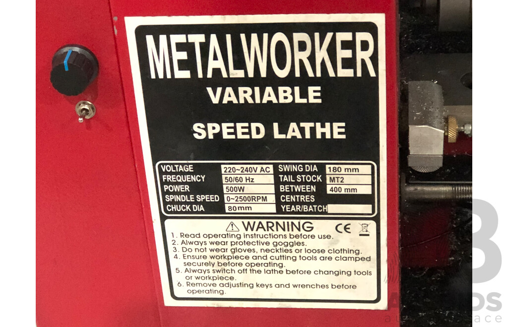 Metalworker 400mm Variable Speed Lathe