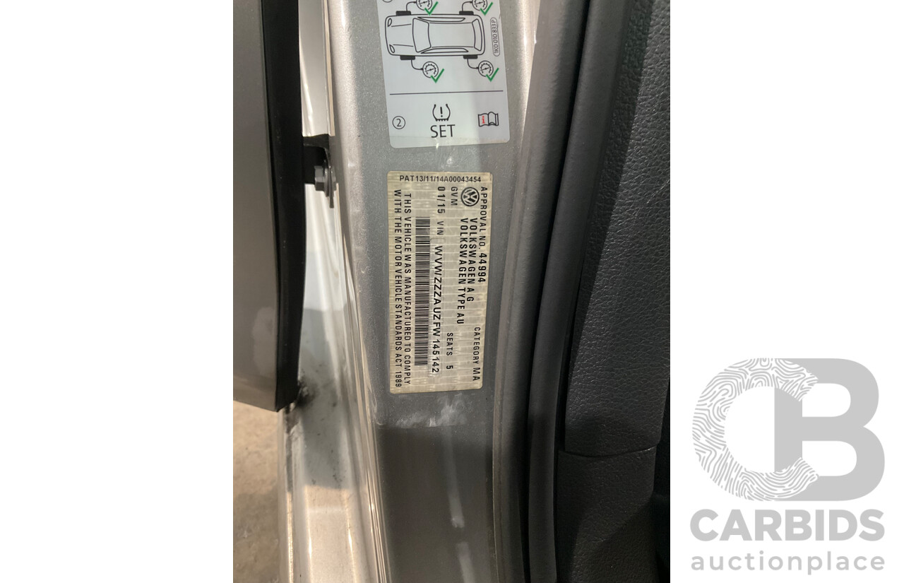 1/2015 Volkswagen Golf 90 TSI Comfortline AU MY15 4d Wagon Reflex Silver Turbo 1.4L
