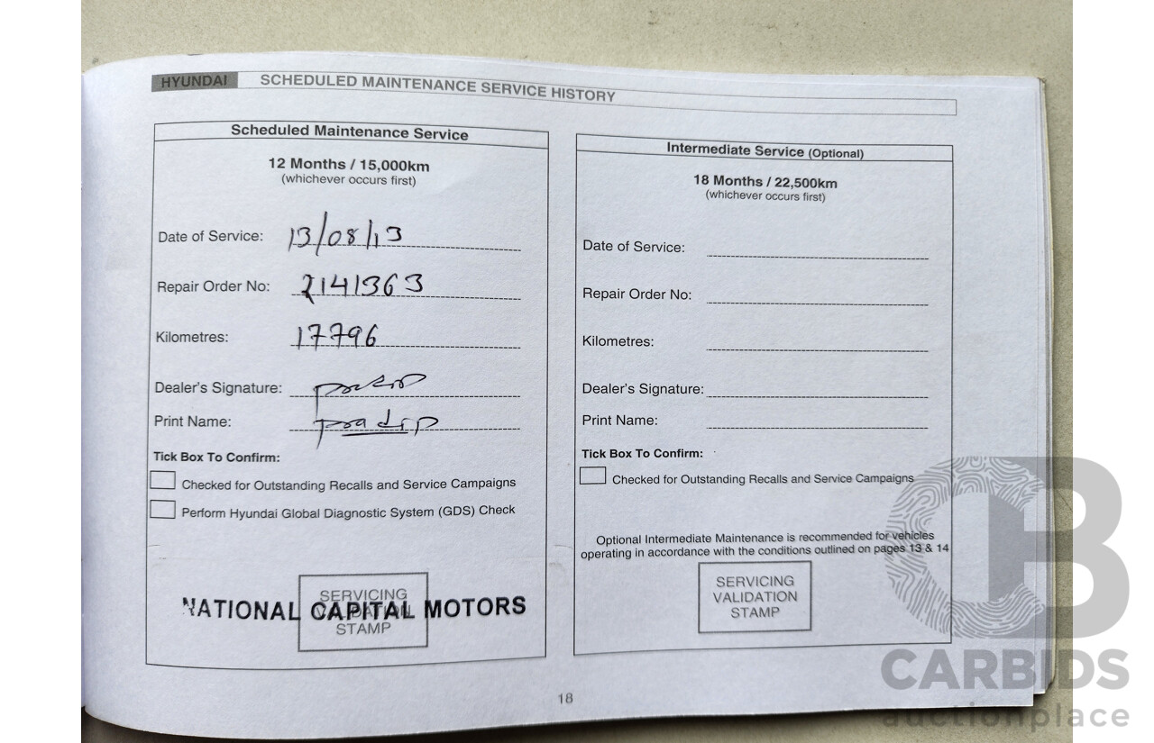 1/2013 Hyundai i30 Active GD 5d Hatchback Red 1.8L