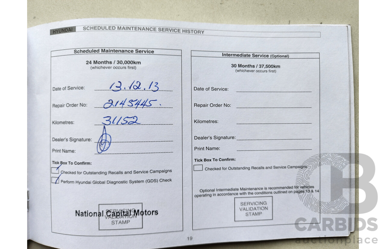 1/2013 Hyundai i30 Active GD 5d Hatchback Red 1.8L