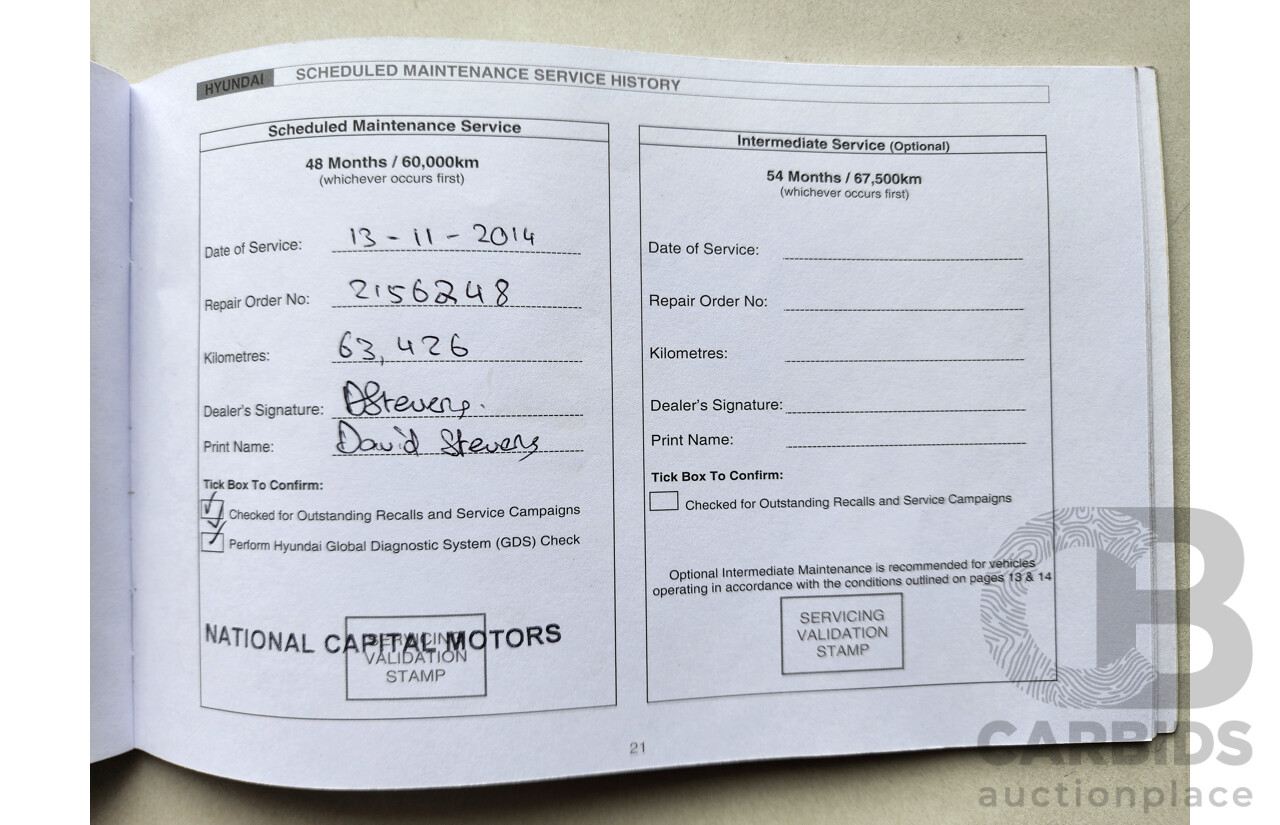 1/2013 Hyundai i30 Active GD 5d Hatchback Red 1.8L