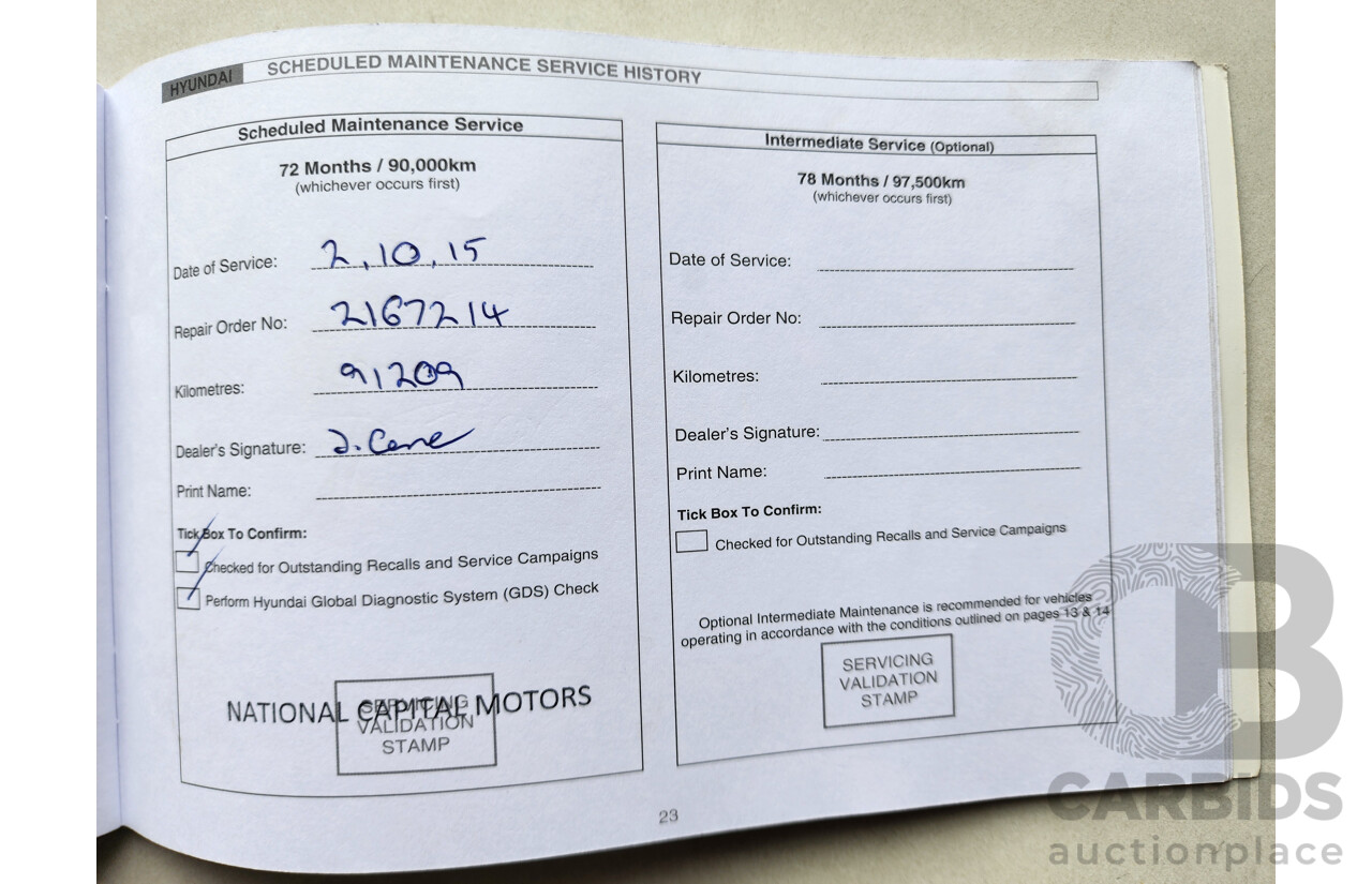 1/2013 Hyundai i30 Active GD 5d Hatchback Red 1.8L