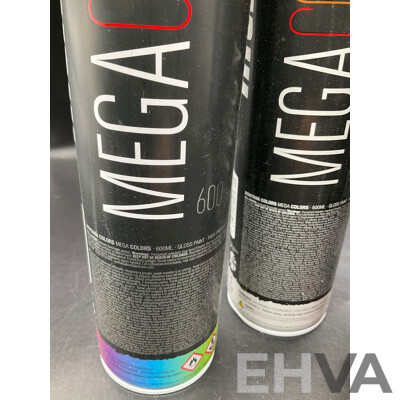 MTN Mega Colors 600g Spray Paint - Assorted Colors - Lot of 4