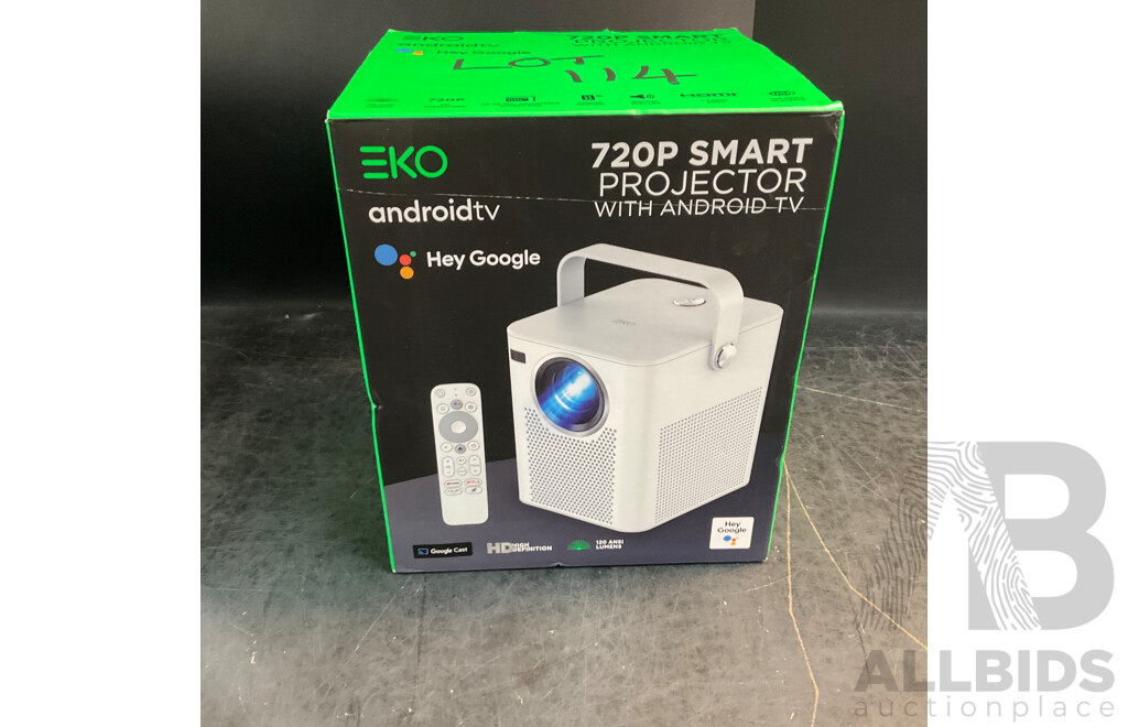 EKO 720P Smart Projector with Built-in Andoid TV