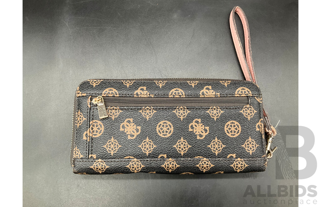 Clutch Branded LOUIS VUITTON, ID Card Case Branded COACH and Wallet Branded GUESS - Lot of 3