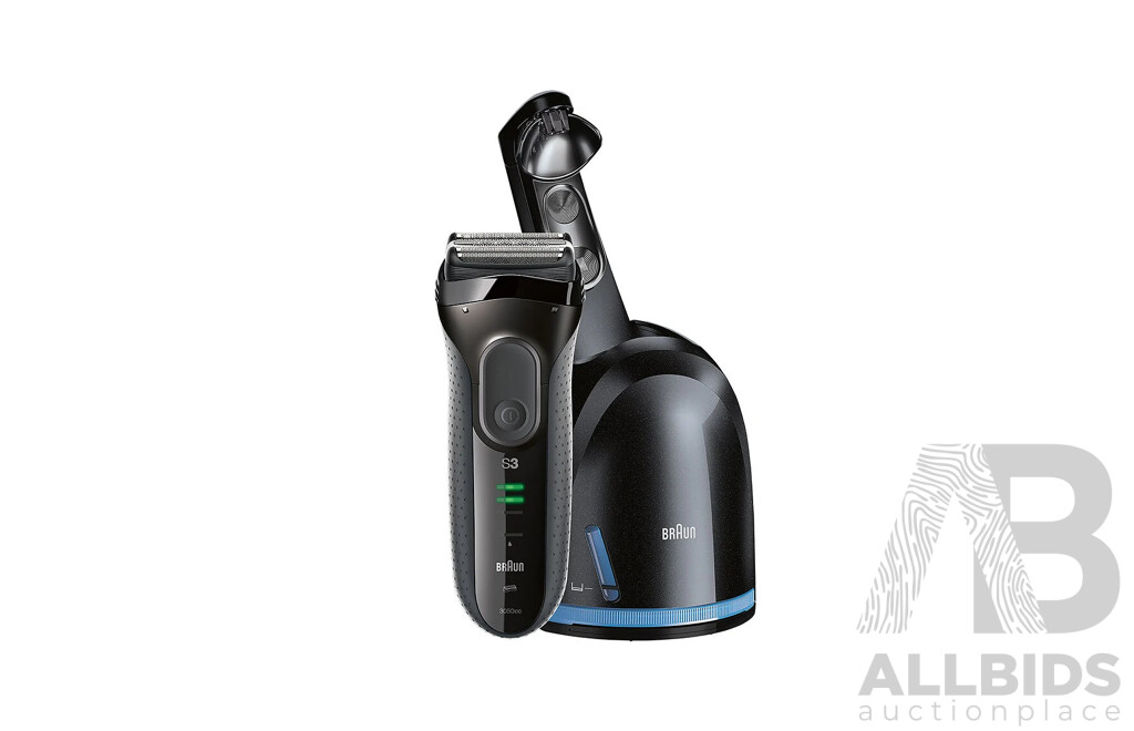 BRAUN Series 3 ProSkin Washable Electric Shaver Black with Clean&Charge Station (3050cc) - ORP $ 249.99