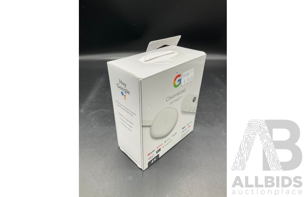 GOOGLE CHROMECAST with Google TV (4K) - ORP $ 174.99