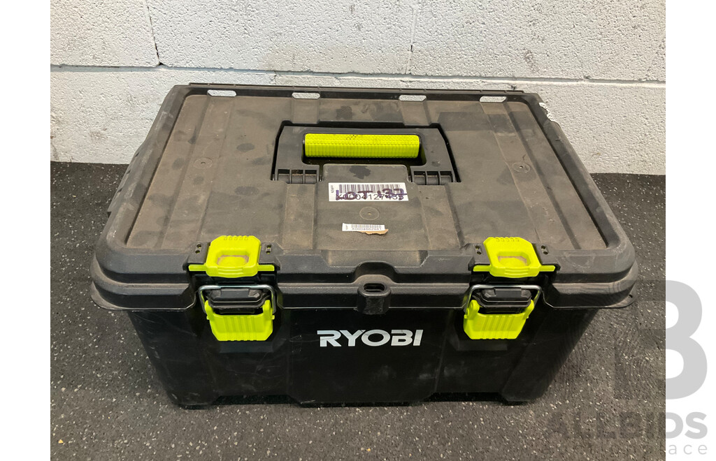 RYOBI 18V ONE+ Angle Grinder with 2 Batteries, Assorted Tools in RYOBI Box