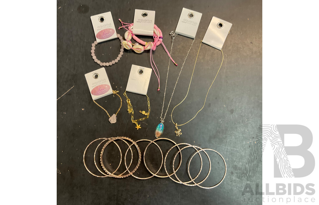 Assorted Aquarius Designs Jewellery & Kids Stickers & Toys and Assorted Bathroom Accessories & 1x Dog Jacket