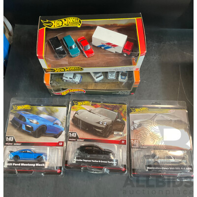Assorted Hot Wheels Premium Set & 1:43 Diecast Cars