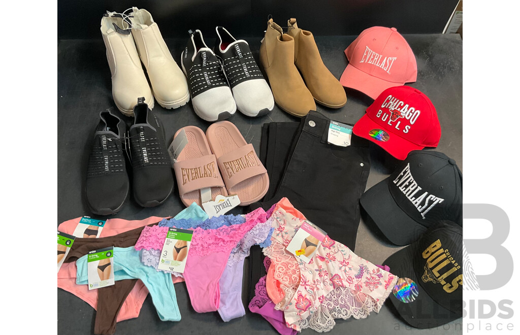 EVERALST, ANKO Women's / Men's Assorted Shoes, Caps and Underwear