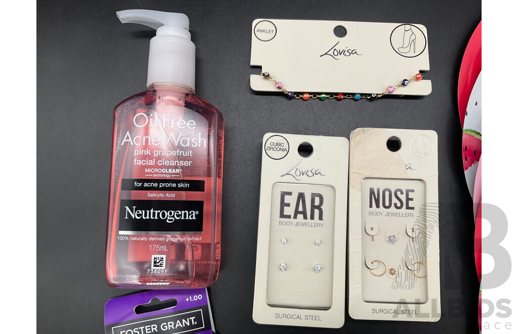 Assorted Women's Clothing, Costume Jewellery and Cosmetics