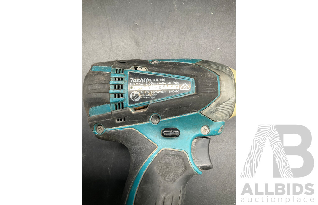 MAKITA 18V Impact Driver (DTD172) Skin Only  and (DTD146) Skin Only, FOXR 11in1 Kinefe Multi Tool (x2) - Lot of 4